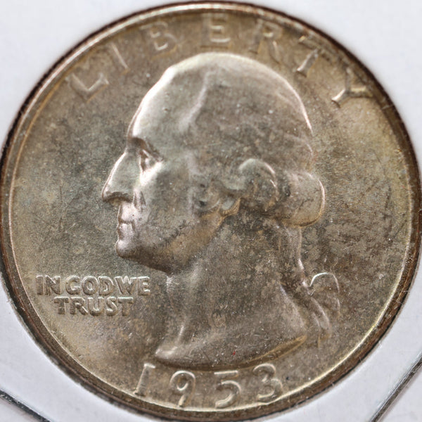 1953-D Washington Quarter, Mint State Uncirculated Coin, Store #QR1034