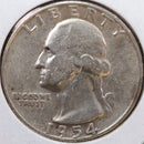 1954 Washington Quarter, Extra Fine Circulated Coin, Store