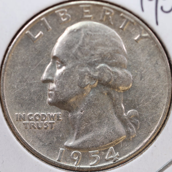 1954 Washington Quarter, About Uncirculated+ Coin, Store #QR1037