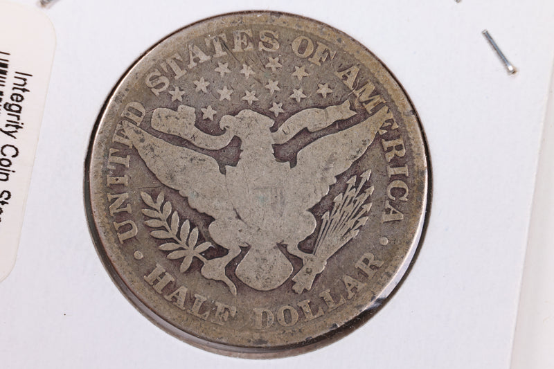 1900 Barber Silver Half Dollar., Very Good., Circulated Coin., Store
