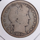 1900 Barber Silver Half Dollar, Good Circulated Coin, Store