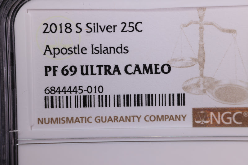 2018-S National Park Silver Proof Quarter, NGC Certified, Store Sale