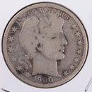 1900-O Barber Silver Half Dollar., Very Good., Circulated Coin., Store