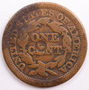 1853 Braided Hair Large Cent, Good+ Circulated Coin, Store