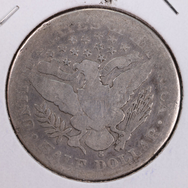 1900-S Barber Silver Half Dollar, Good Circulated Coin, Store