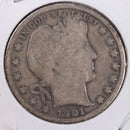 1901 Barber Silver Half Dollar, Good Circulated Coin, Store