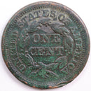 1850 Braided Hair Large Cent, Very Good Circulated Coin, Store