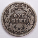 1908 Barber Silver Dime, Very Good Circulated Coin, Store