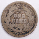 1892-O Barber Silver Dime, Good Circulated Coin, Store