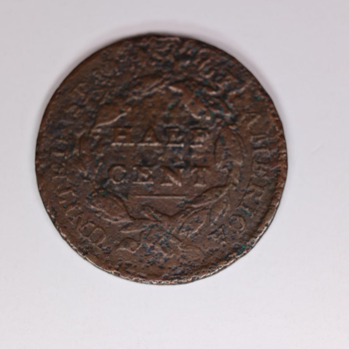 1825 Classic Head Half Cent, Very Good (Damaged), Circulated Coin Store #HT0017.