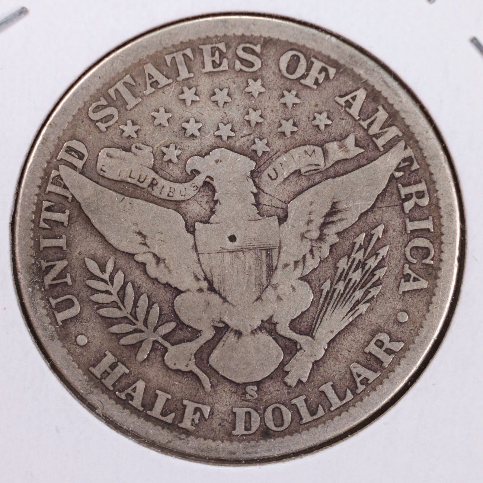 1901-S Barber Silver Half Dollar, Very Good Circulated Coin, Store #HR050