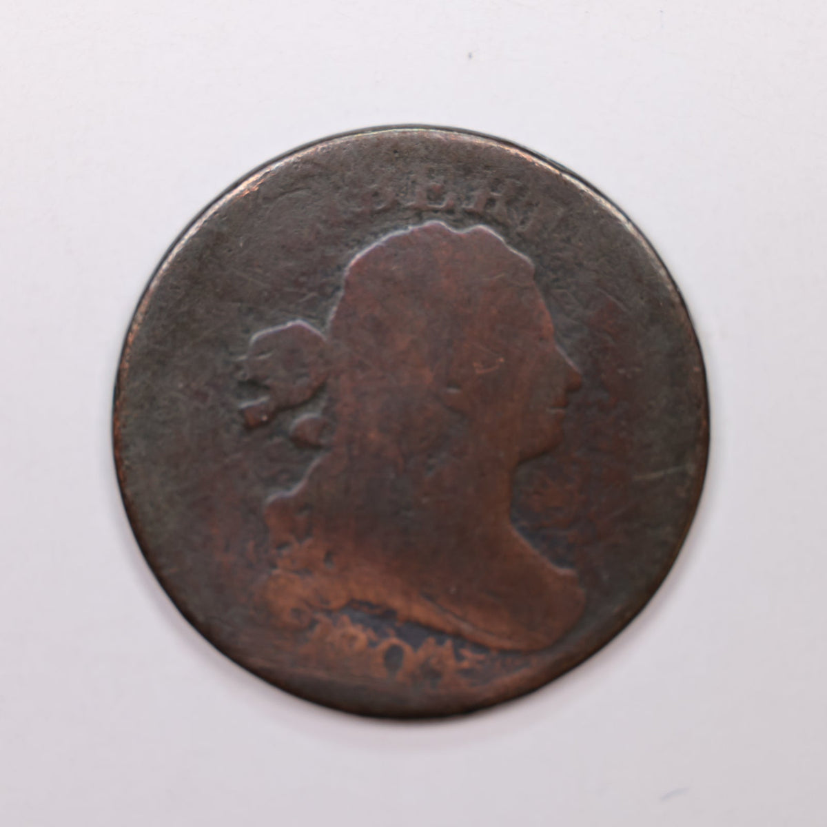 1804 Draped Bust Half Cent, Fair-Poor (Damaged), Circulated Coin Store #HT0023.