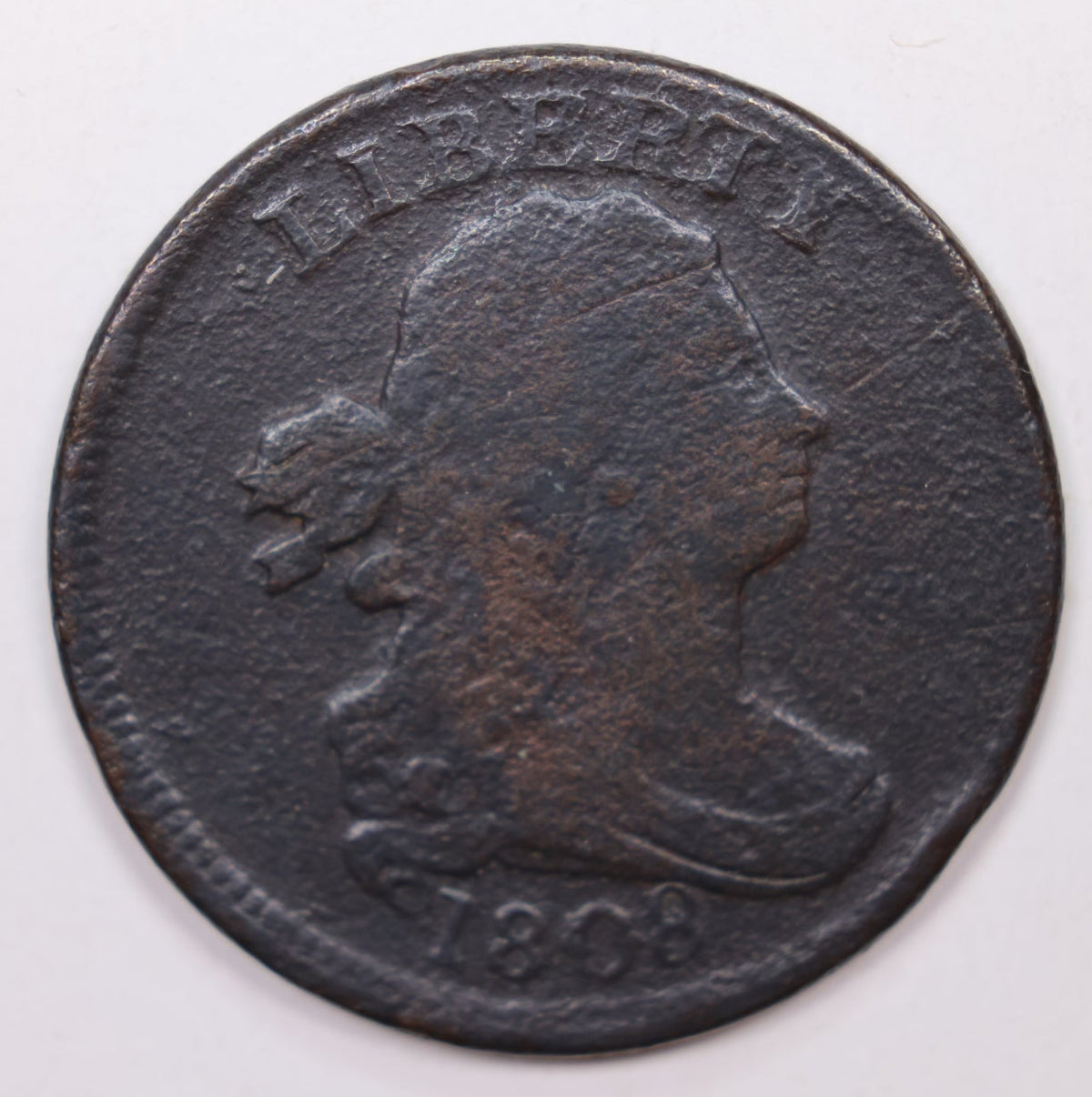 1808 Draped Bust Half-Cent, Very Fine Detailed Circulated Coin Store #HT0039.