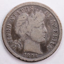 1894-O Barber Silver Dime, Very Good+ Circulated Coin, Store