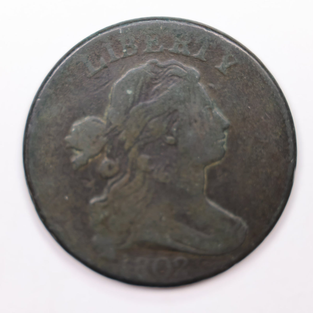 1802 Draped Bust Cent, Very Good Circulated Coin. Store #CT018.
