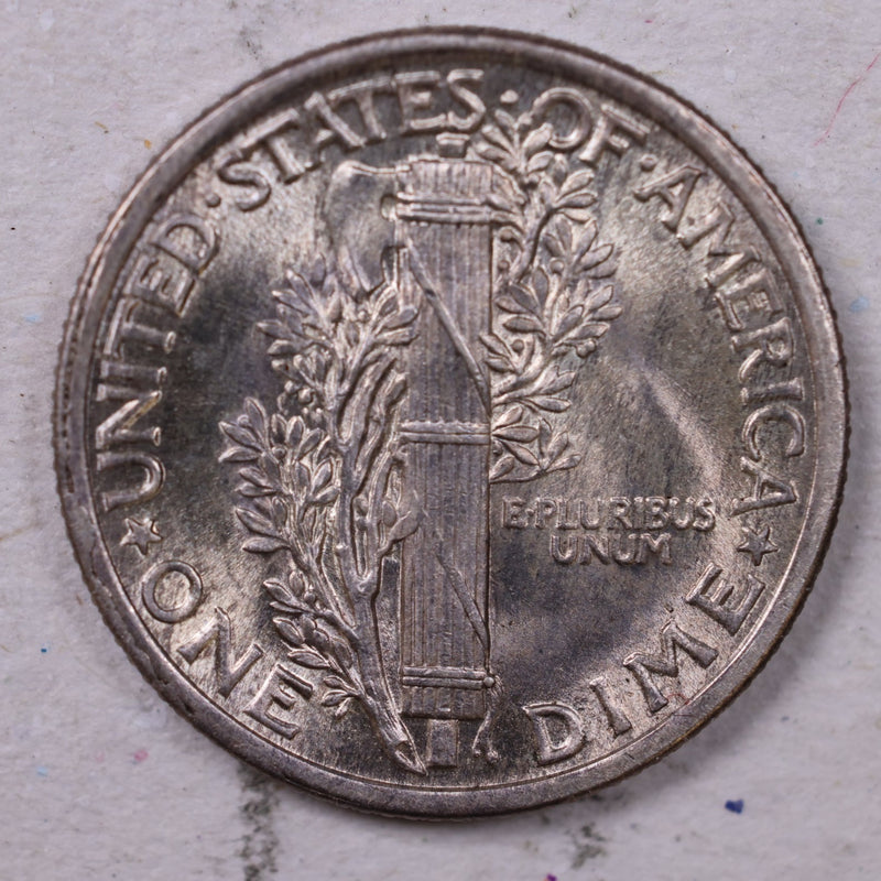 1916 Mercury Silver Dime., Gem Mint State., Store