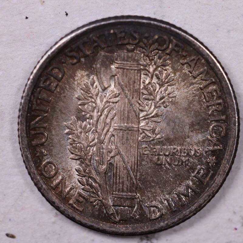 1916 Mercury Silver Dime., Mint State., Store