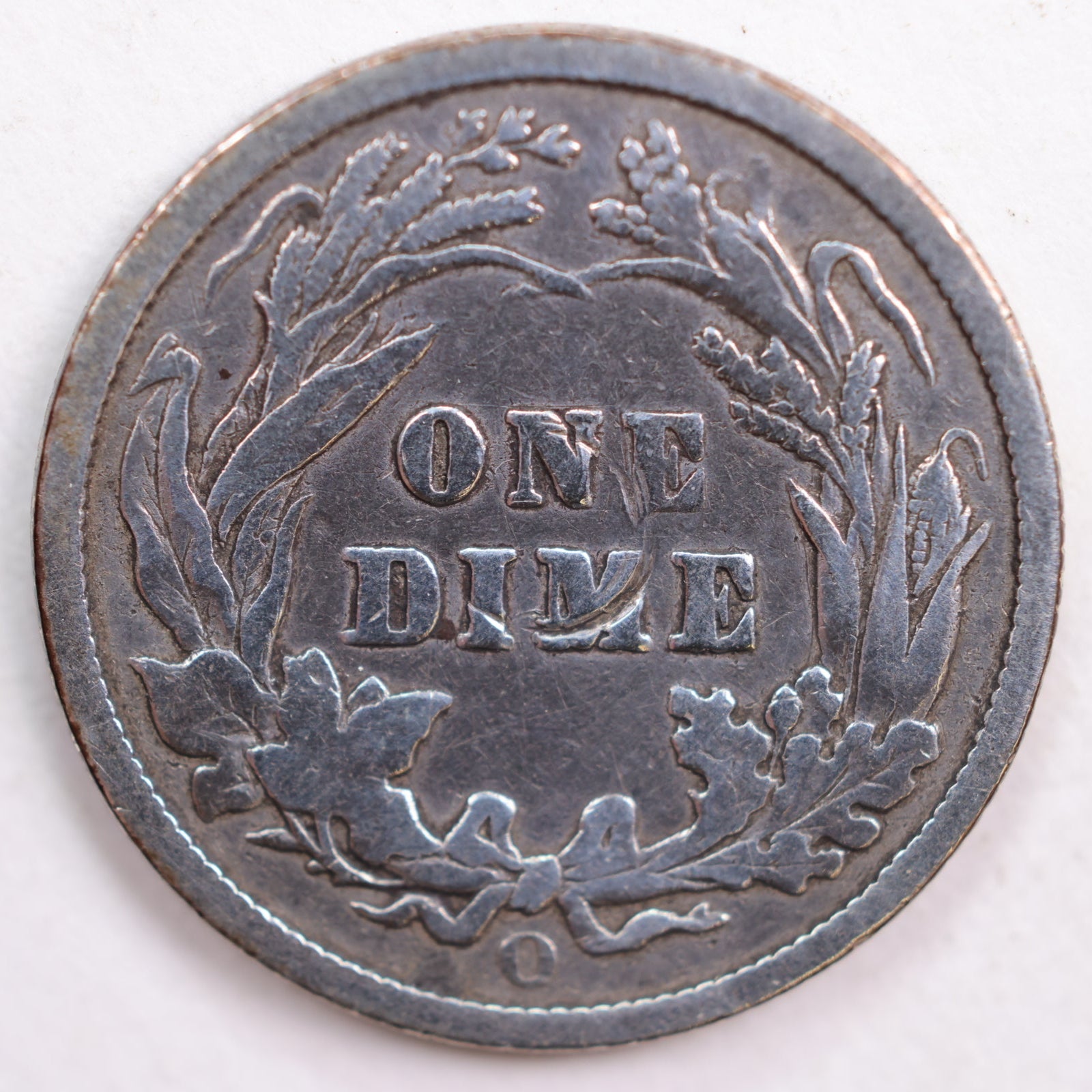 1897-O Barber Silver Dime, Very Good+ Circulated Coin, Store #DE0506