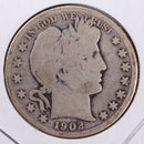 1902-O Barber Silver Half Dollar., Very Good., Circulated Coin., Store