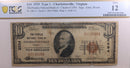 1929 $10 National Bank Note, Charlottesville, VA, CH #2594, PCGSF-12. Store #NBN008.