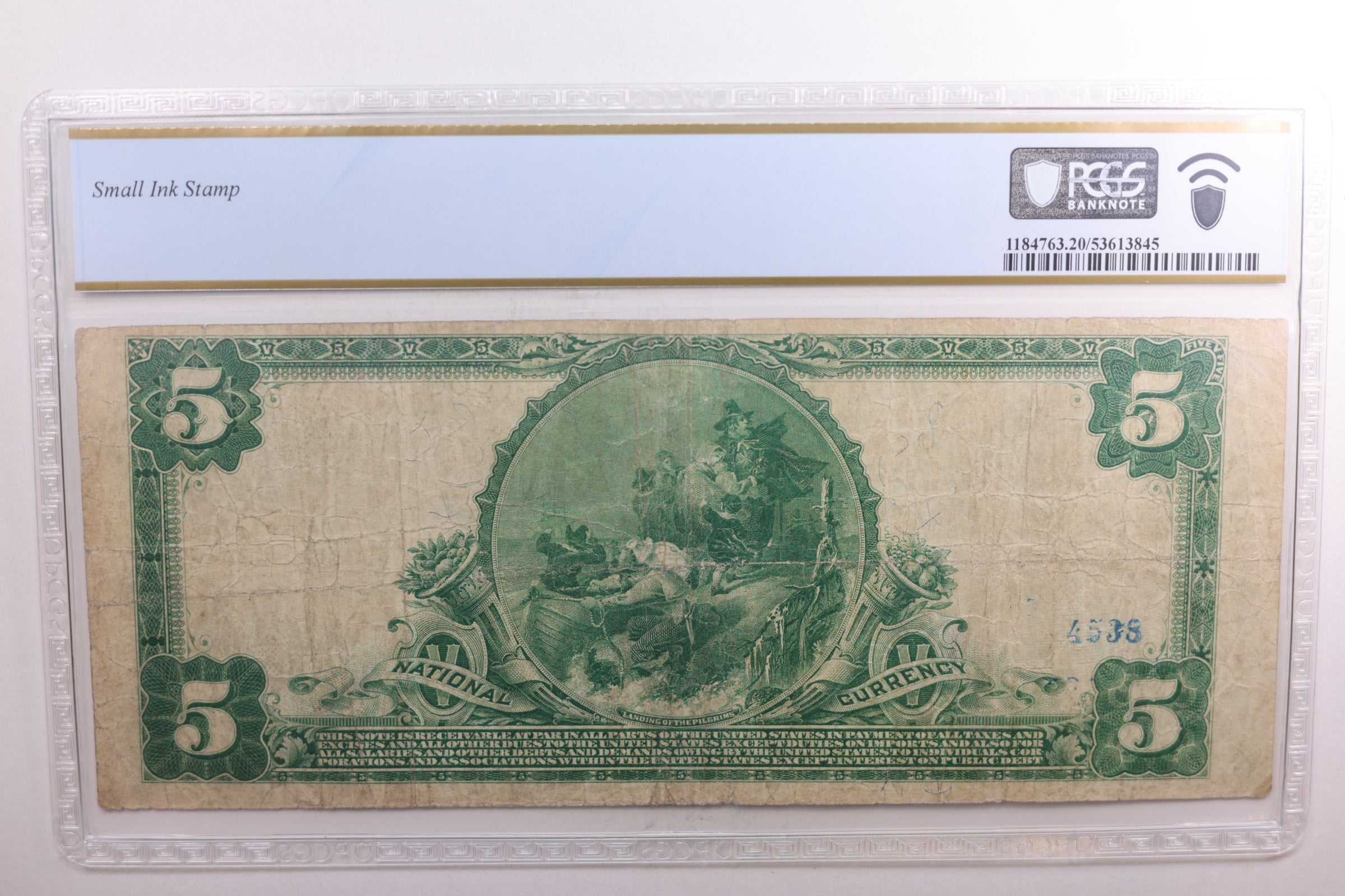 1902 $5, National Bank Note, Newport, R.I, Ch #1546, PCGS VF-20. Store #NBN010.