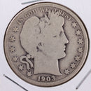 1903 Barber Silver Half Dollar, Good Circulated Coin, Store