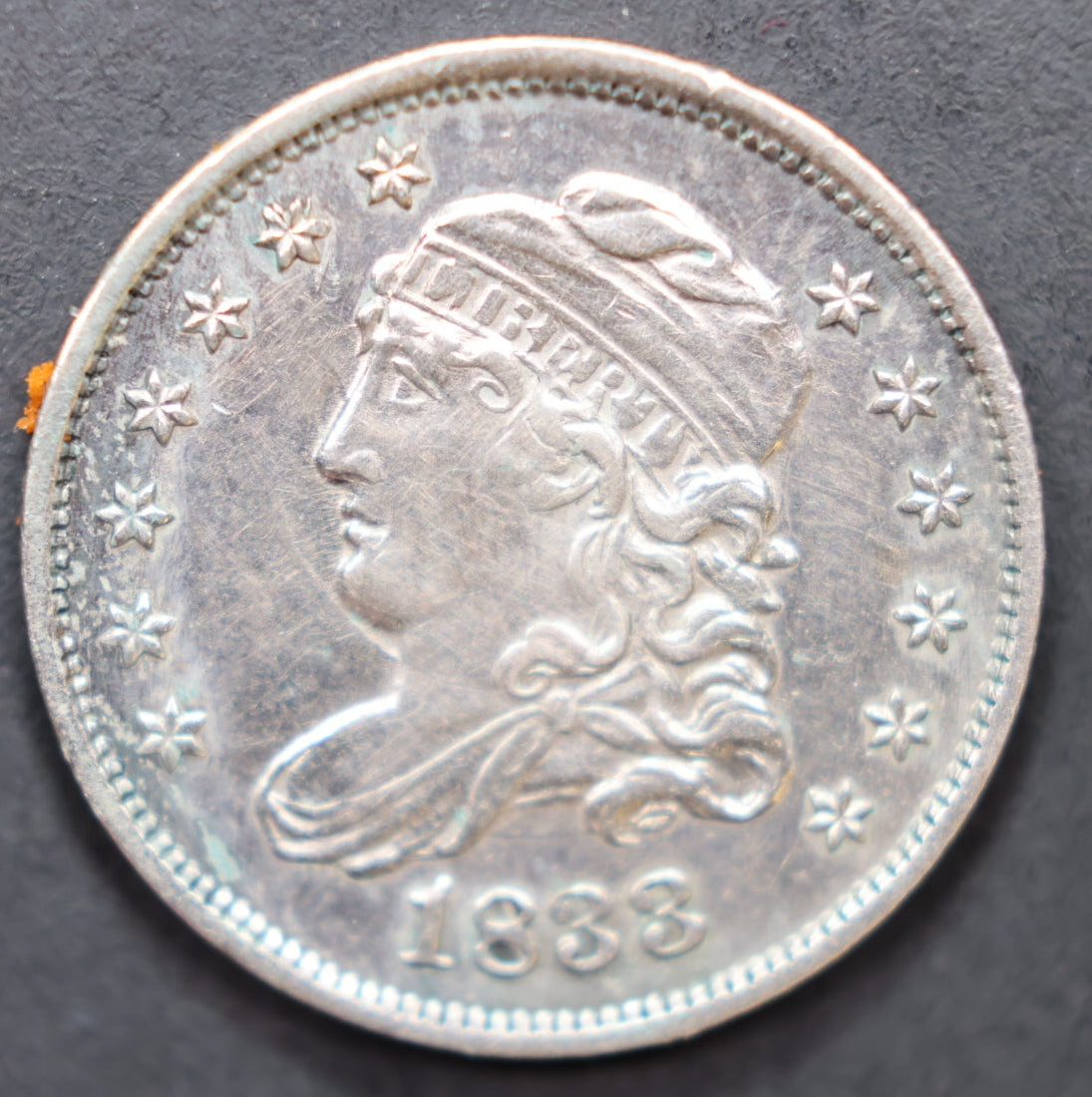 1833 Cap Bust Half Dime, Uncirculated Details Coin, Store #HE002