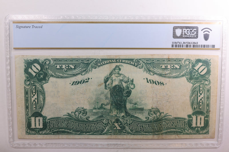 1902 $10, National Currency, Hopkinton, R.I., Ch #1054, PCGS VF-30. Store #NBN012.