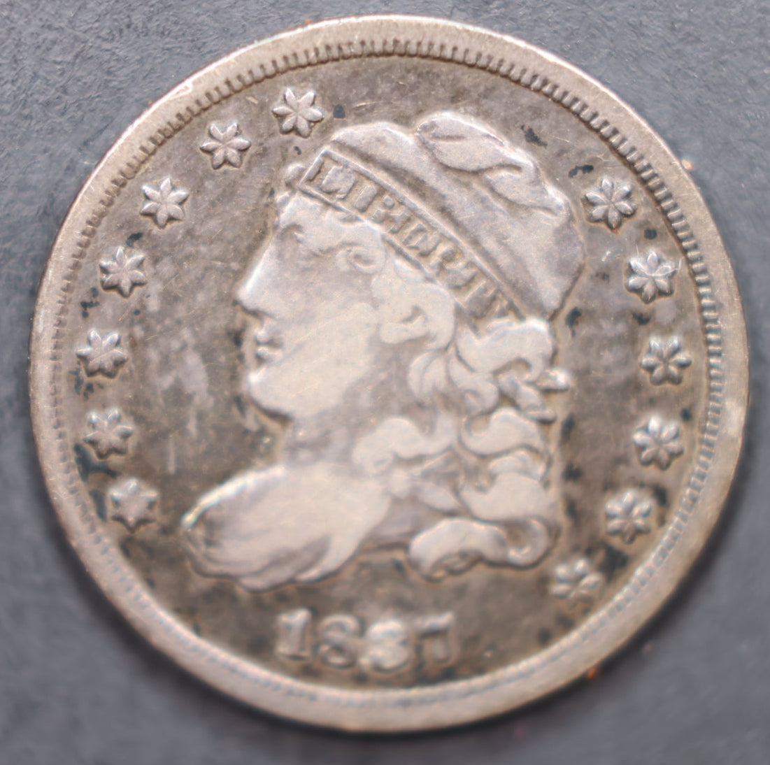 1837 Cap Bust Half Dime, Very Fine Circulated Coin, Store #HE075.