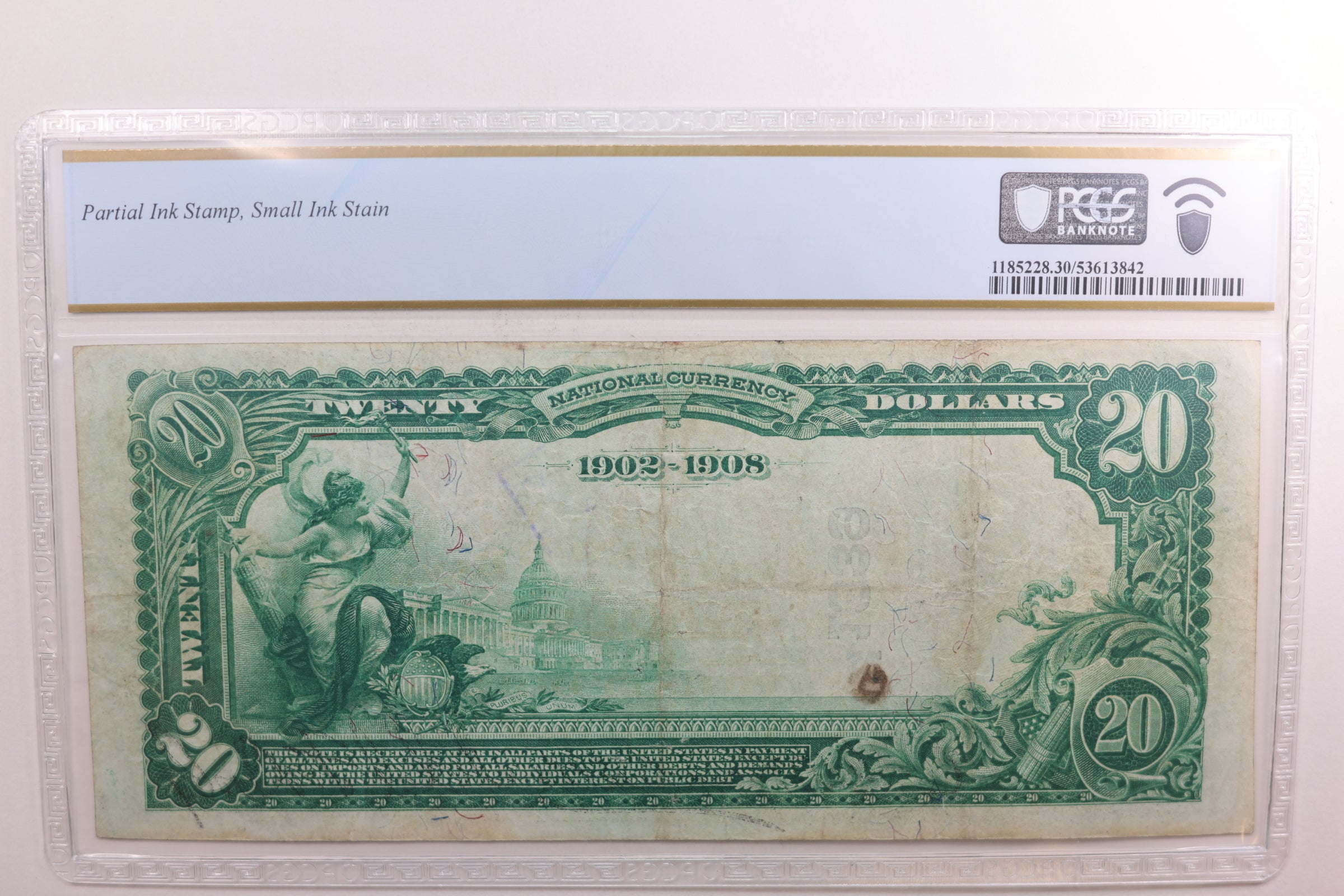 1902 $20, National Currency, Providence, R.I., Ch #1339, PCGS VF-30. S