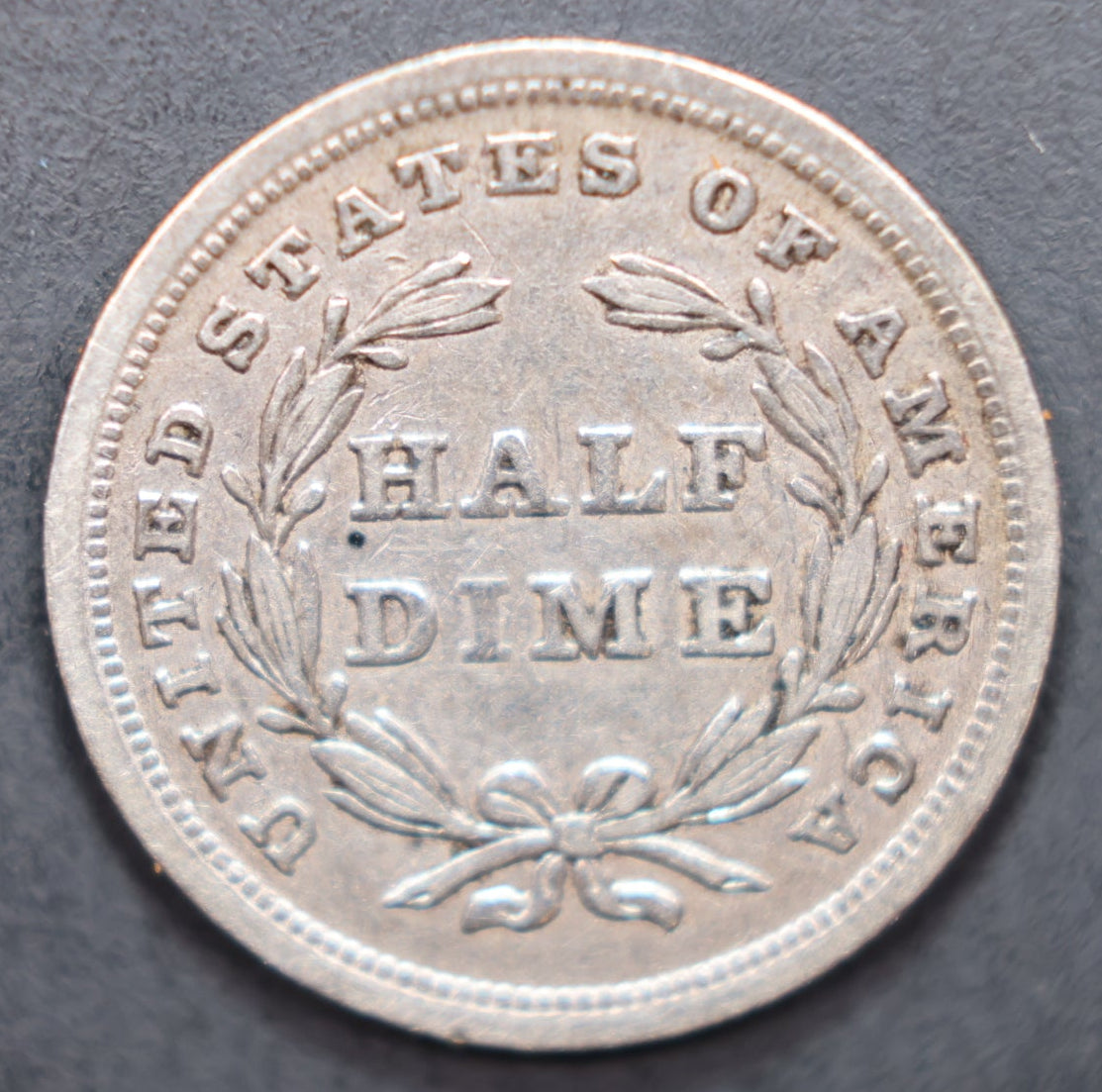 1839 Seated Liberty Half Dime, 'No Drape', Extra Fine +, Store #HE076.