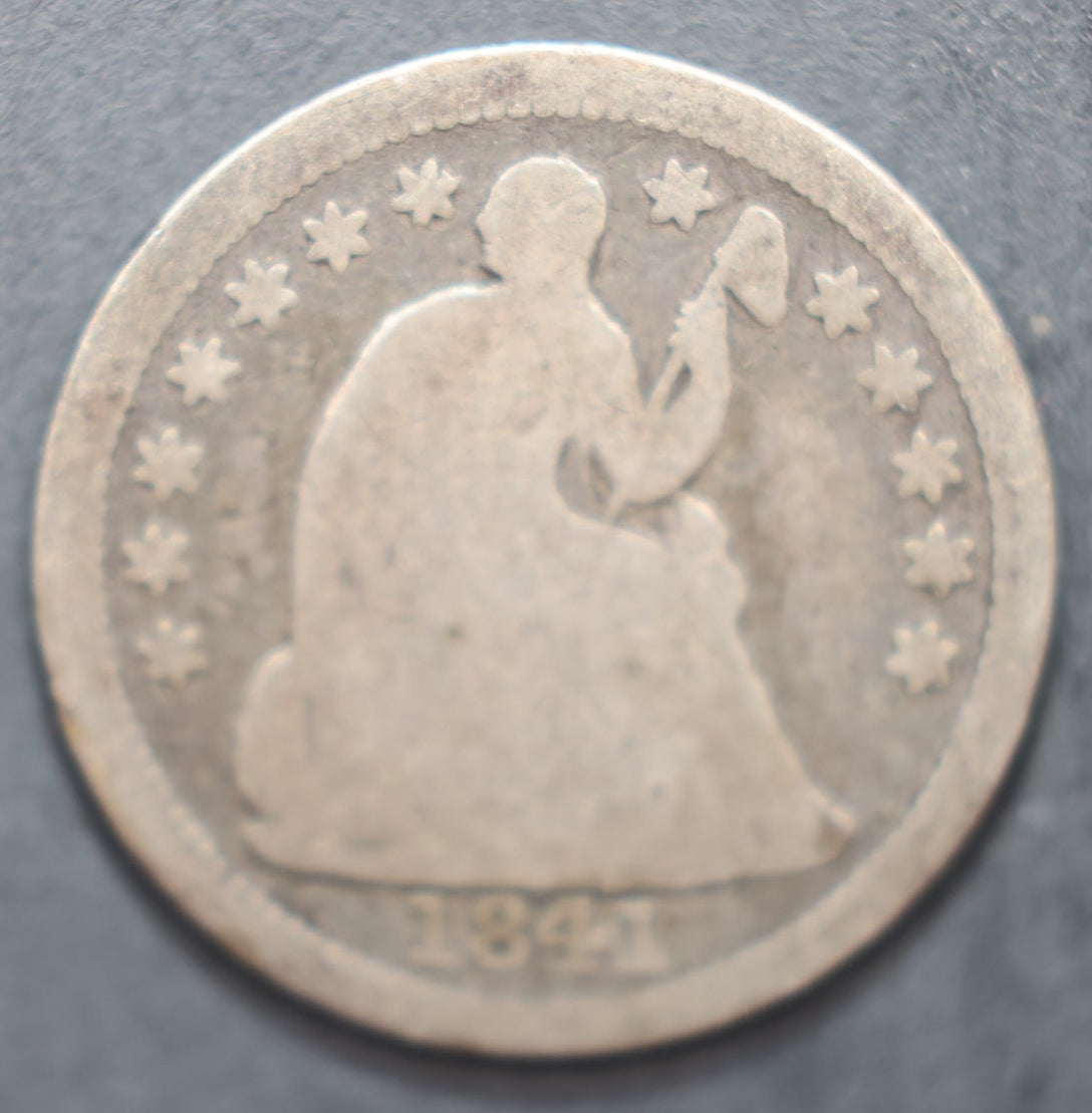 1841 Seated Liberty Half Dime, Good +, Store #HE077.