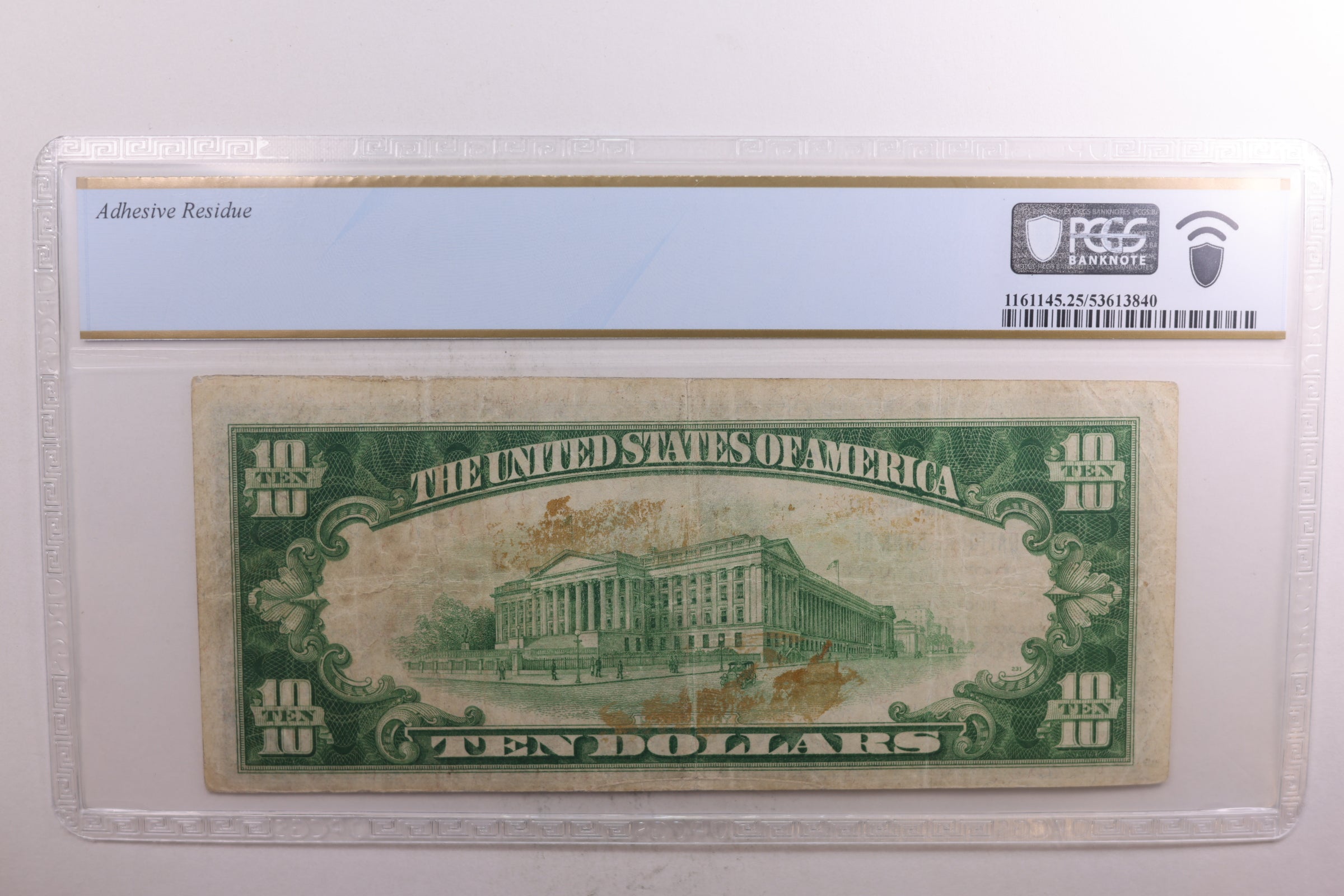 1929 $10, National Currency, Providence, R.I, Ch #13901, PCGS VF-25. Store #NBN015.