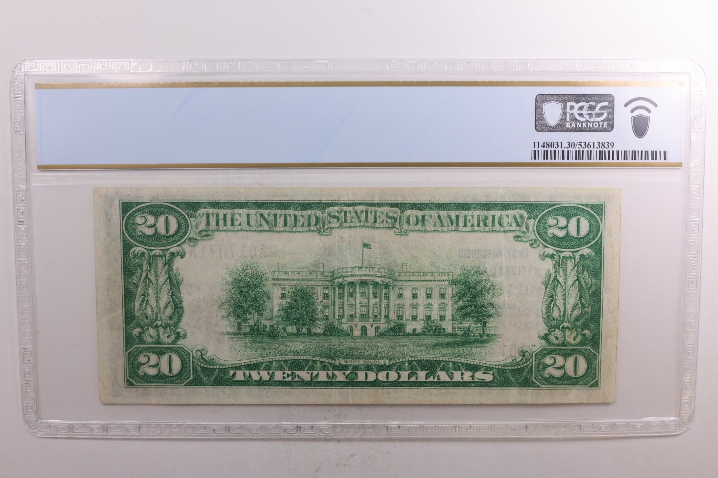 1929 $20, National Currency, Milwaukee, WI, Ch #64, PCGS VF-30. Store #NBN016.