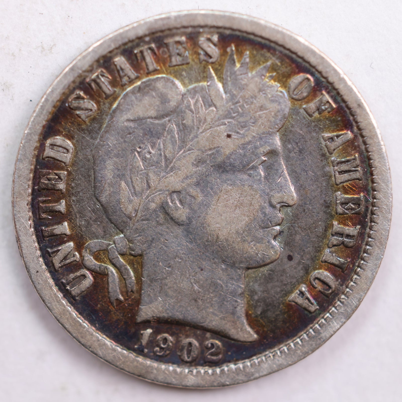 1902 Barber Dime, Very Fine Circulated Coin, Store #DE0490