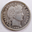 1902 Barber Silver Dime, Very Fine Circulated Coin, Store