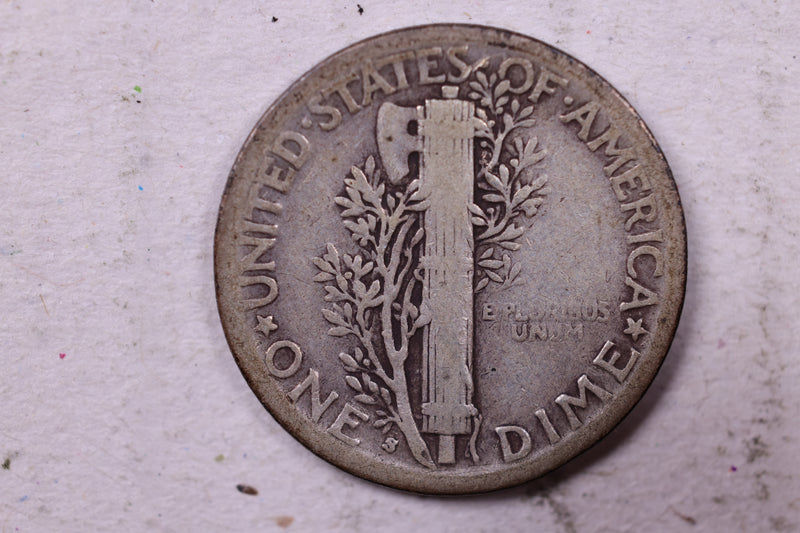 1916-S Mercury Silver Dime., Fine., Store
