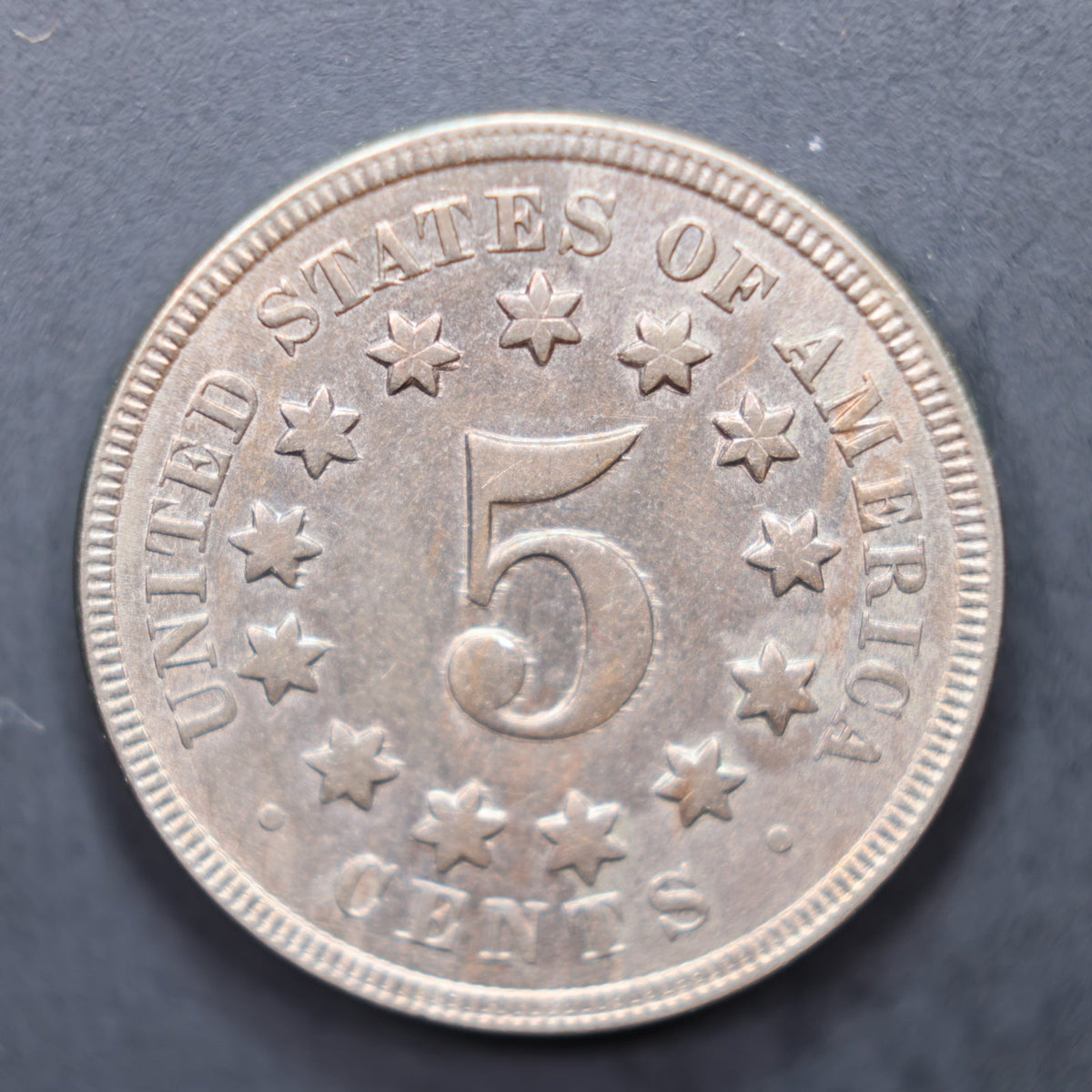 1868 Shield Nickel, Mint State, Uncirculated Coin, Store #NL020.