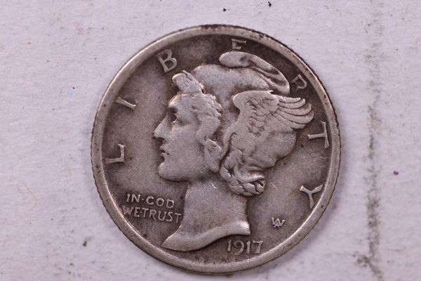 1917 Mercury Silver Dime., Extra Fine., Store  #19711