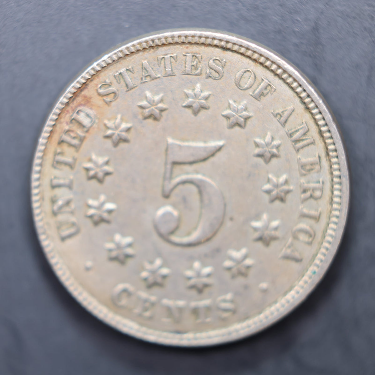1873 Shield Nickel, About Uncirculated Coin, Store #NL027.