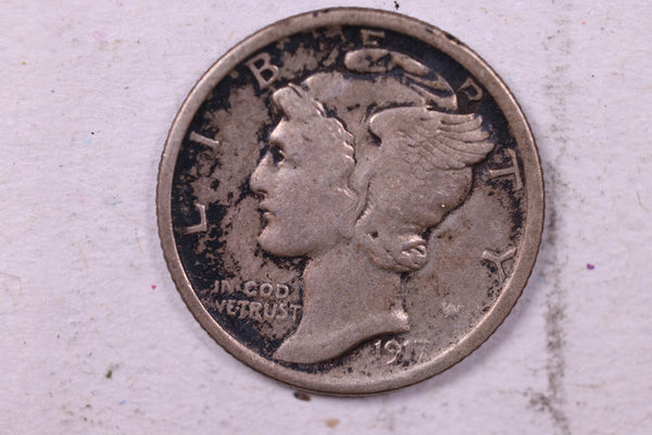 1917 Mercury Silver Dime., Very Fine., Store  #19712