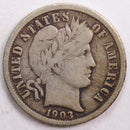 1903-O Barber Silver Dime, Fine Circulated Coin, Store