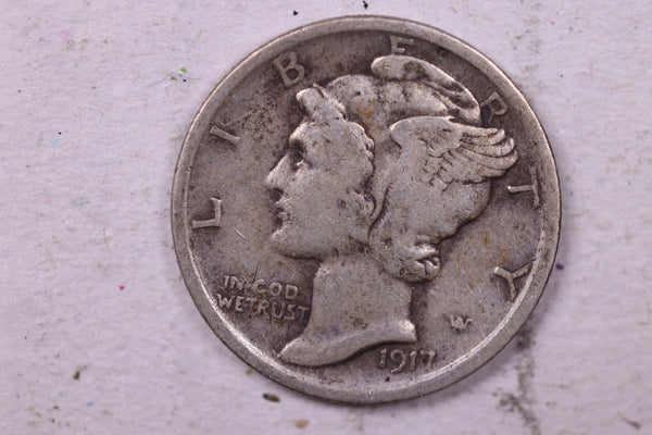 1917 Mercury Silver Dime., Fine., Store  #19713