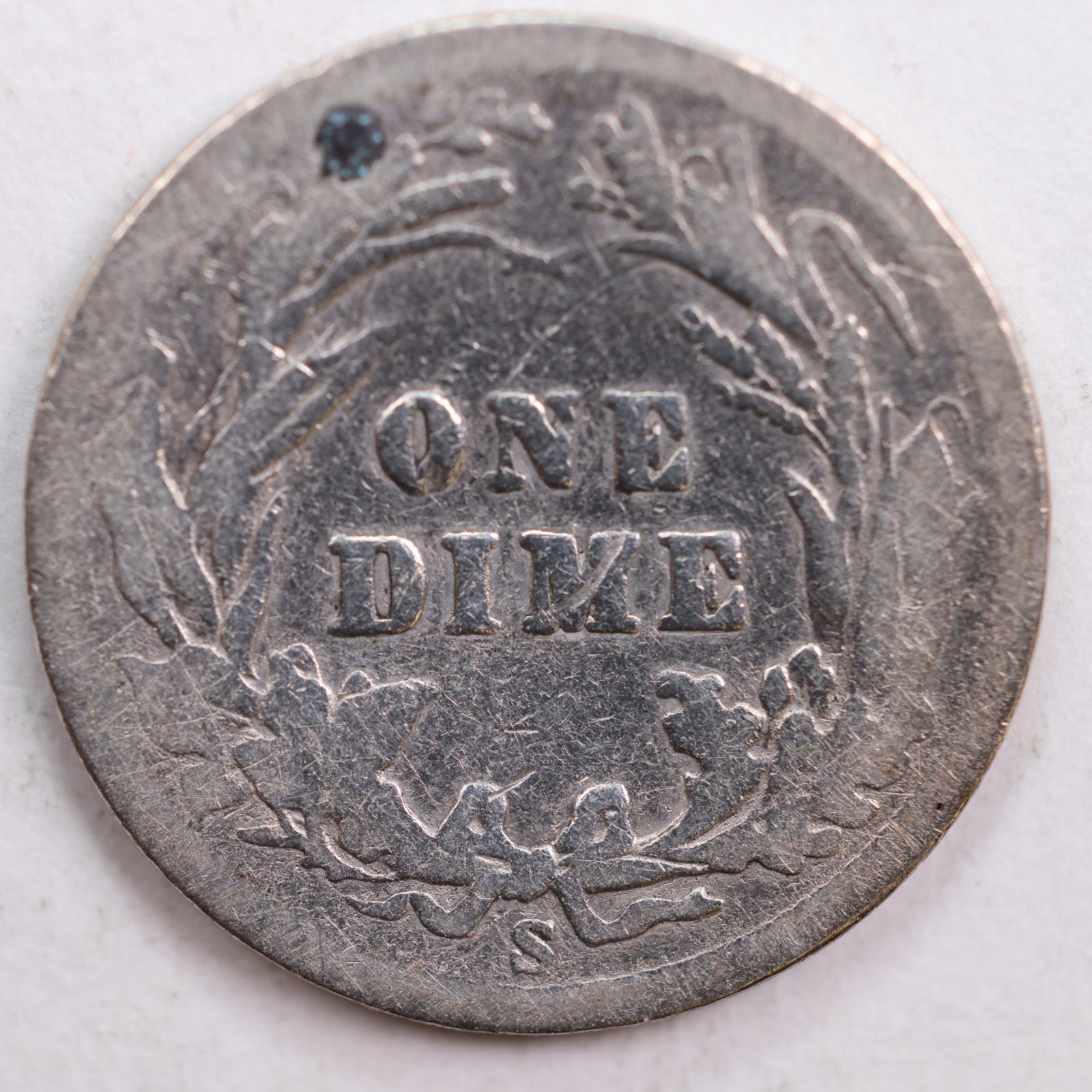 1903-S Barber Silver Dime, Abt Good Circulated Coin, Store #DE0480