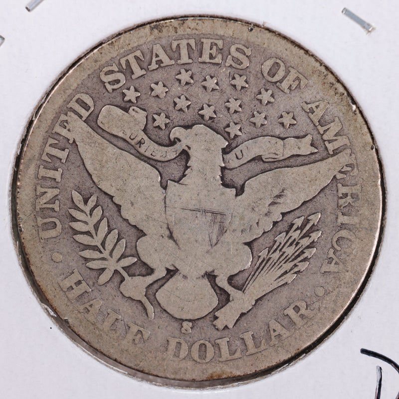 1904-S Barber Silver Half Dollar., Good., Circulated Coin., Store