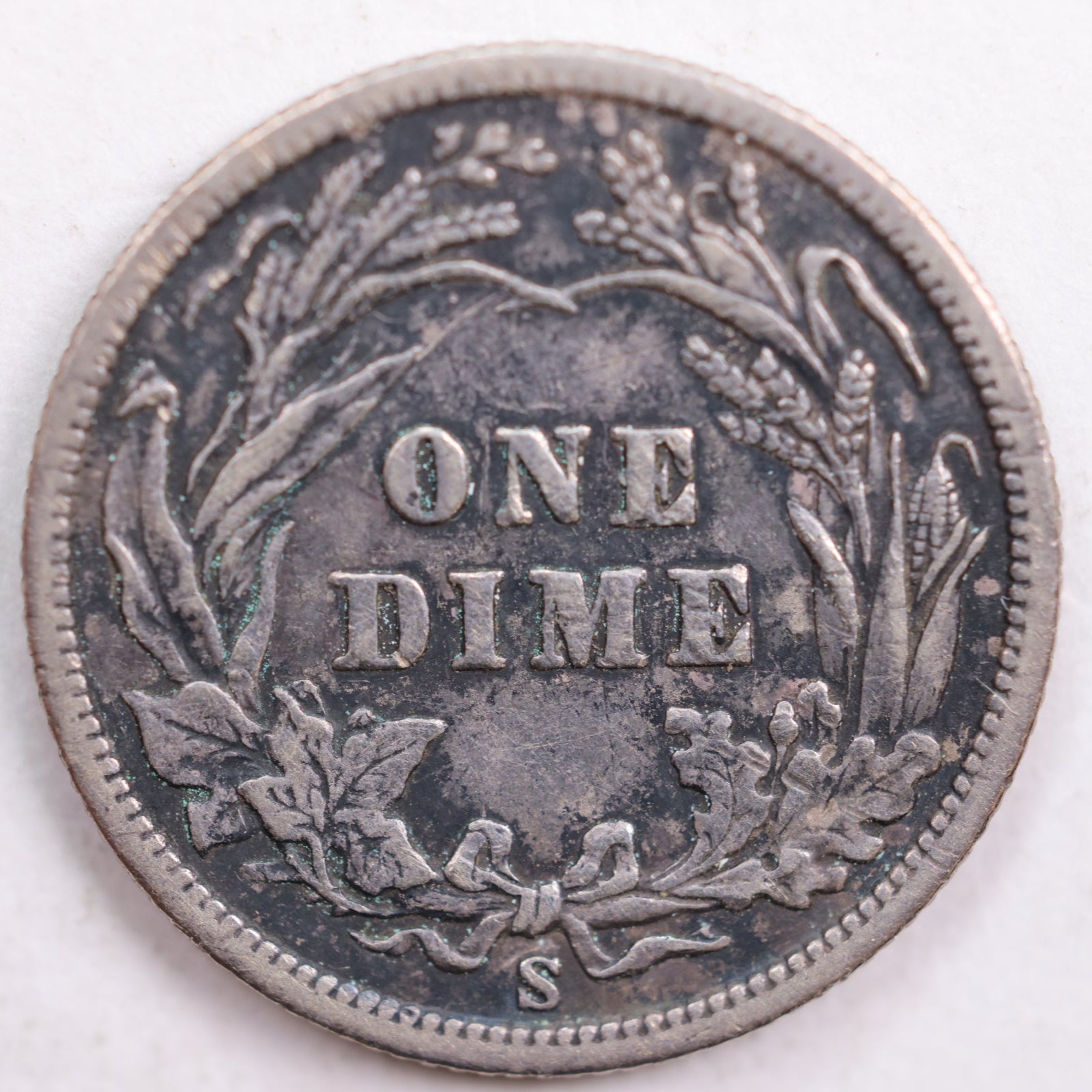 1903-S Barber Silver Dime, Very Fine+ Circulated Coin, Store #DE0479