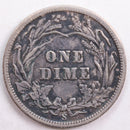 1903-S Barber Silver Dime, Very Fine+ Circulated Coin, Store