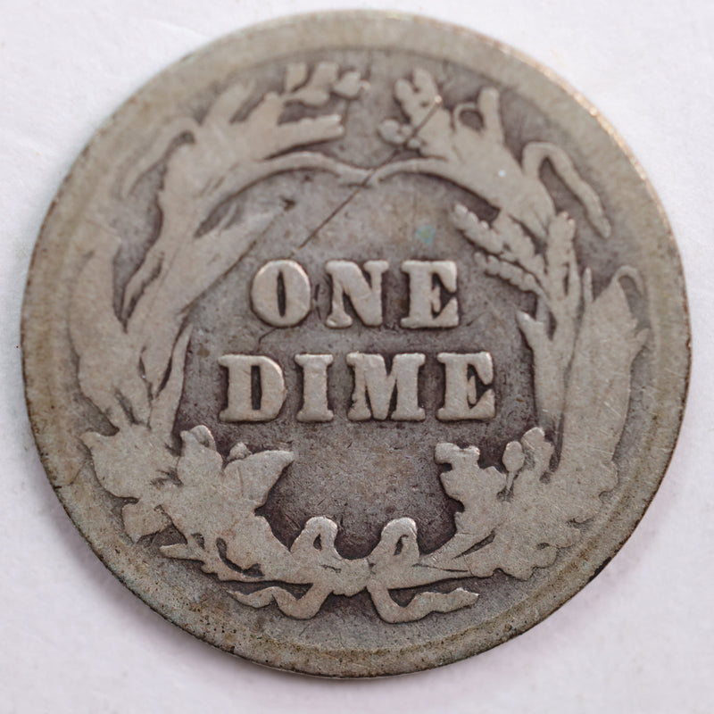 1904 Barber Silver Dime, Good Circulated Coin, Store
