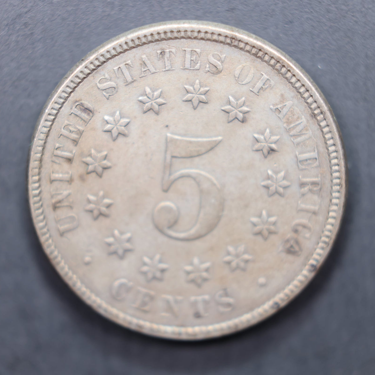 1876 Shield Nickel, Extra Fine Circulated Coin, Store #NL037.