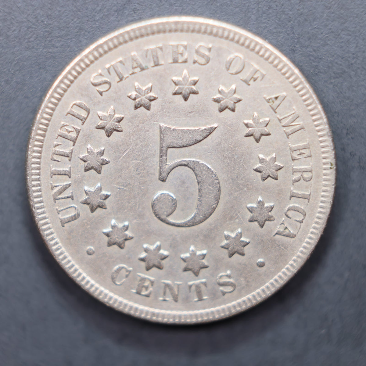 1868 Shield Nickel, Very Fine Plus Circulated Coin, Store #NL039.